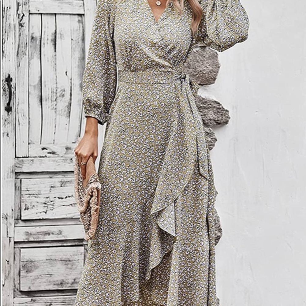 Floral wrap dress